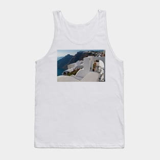 Greece. Santorini. Looking at the village of Oia. Tank Top